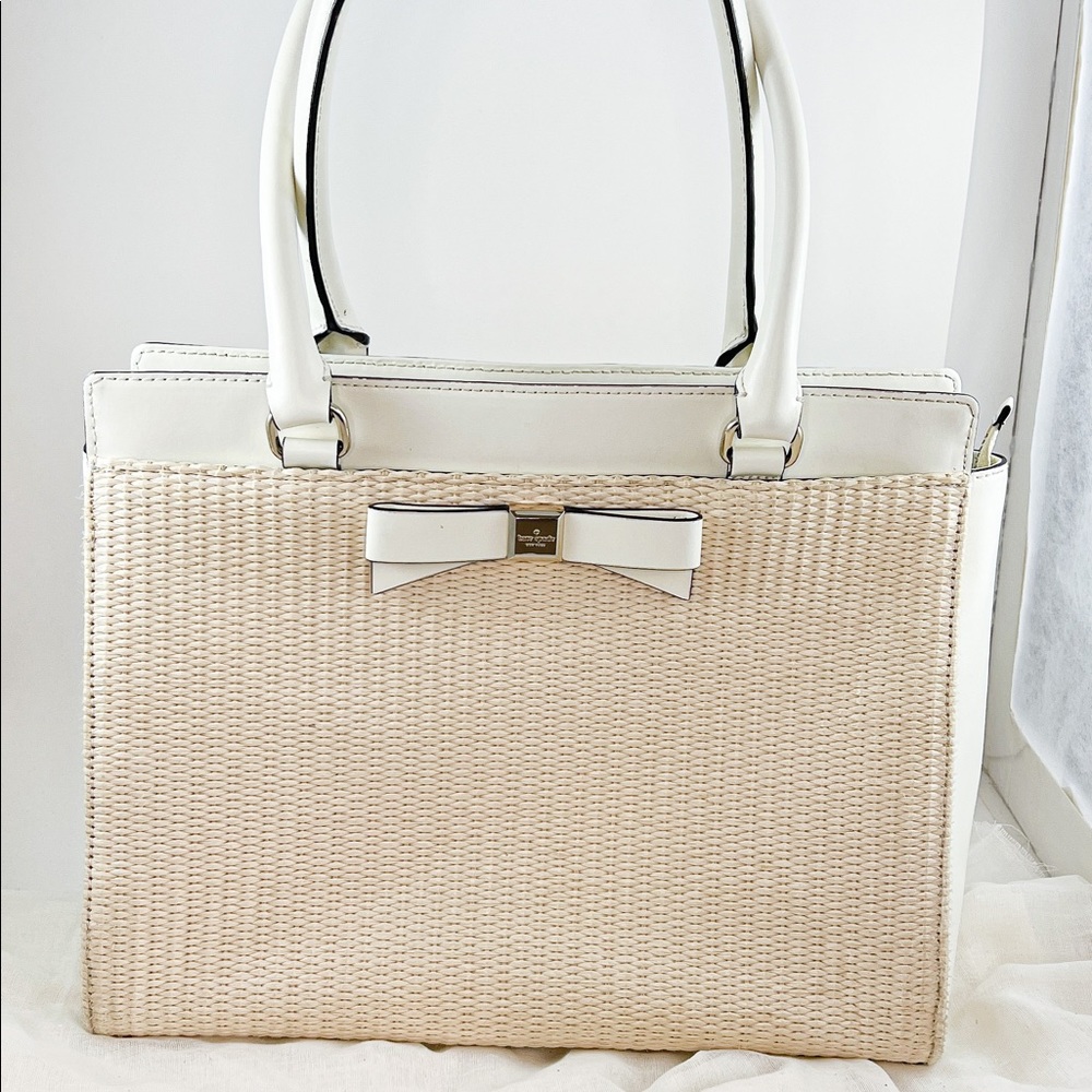 Kate Spade Jovie Montfort Park Straw Natural Purse